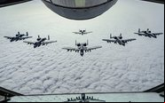 Entre as aeronaves enviadas pelos estão unidos estão o A-10, F-15 e F-16 - Guarda Aérea Nacional dos EUA