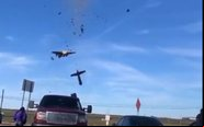 Aeronaves realizavam uma apresentação no Comemorative Air Force Wings Over Dallas Show - Reprodução/Redes Sociais
