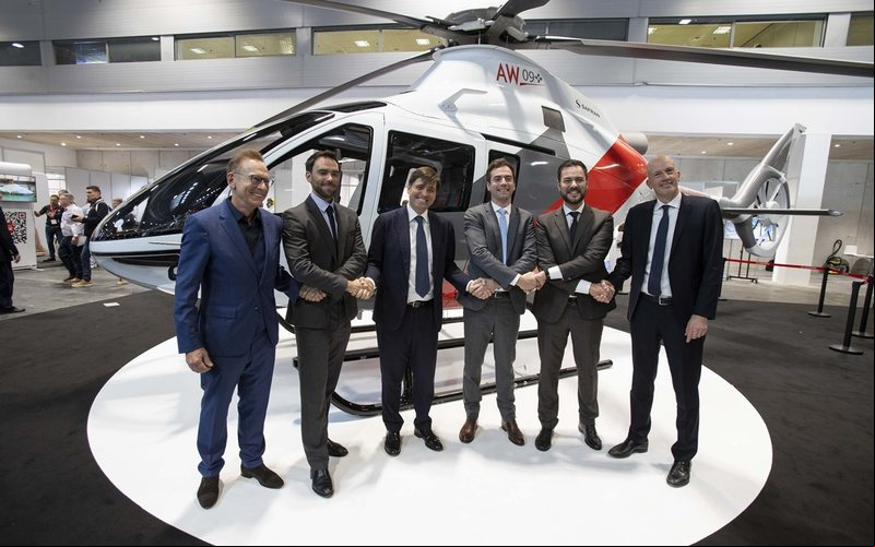 A Léman Aviation assinou um contrato para a compra de dez helicópteros do modelo AW09 - Leonardo/Divulgação