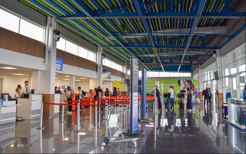 Além de Florianópolis, o aeroporto catarinense tem voos para Guarulhos e Campinas - Voe XAP/Patrícia Lanini