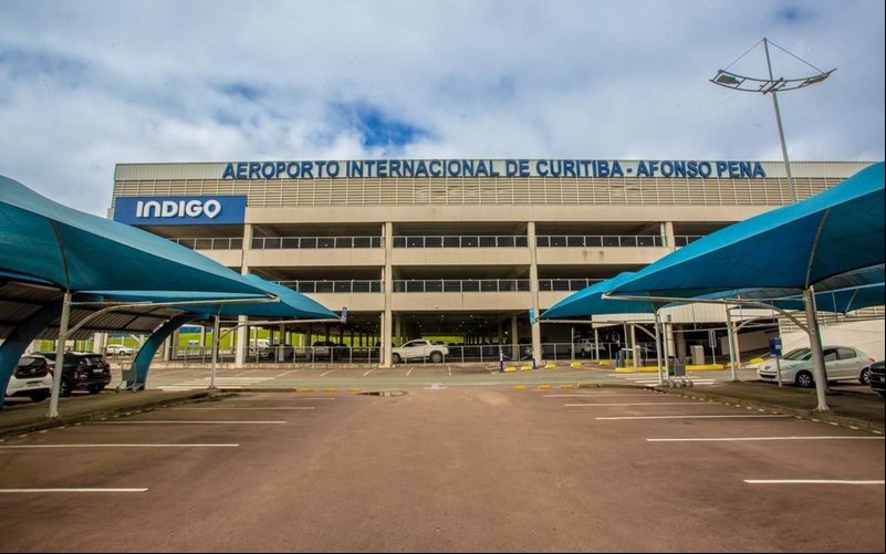 O aeroporto de Curitiba é um dos sete terminais que terão geração por energia solar - CCR Aeroportos/Divulgação