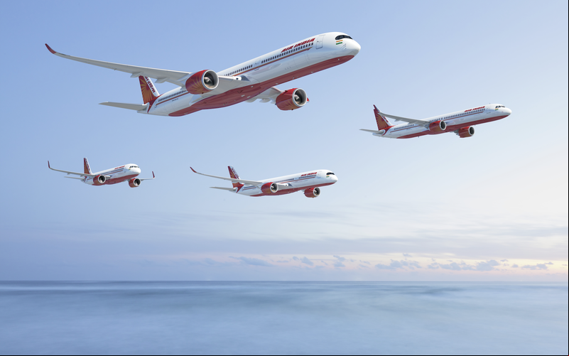 Air India firmou acordo para compra de 50 Airbus A350, além de centenas de aeronaves de corredor único - Divulgação