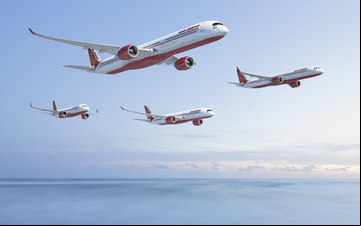 Air India firmou acordo para compra de 50 Airbus A350, além de centenas de aeronaves de corredor único - Divulgação