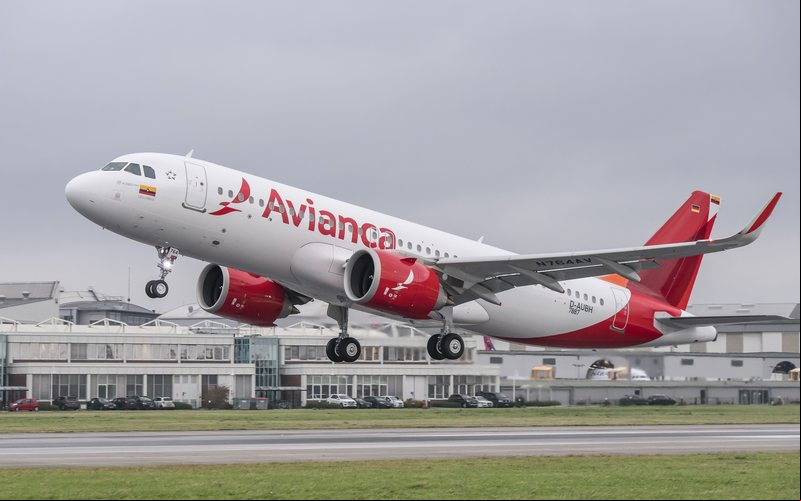 Jatos da família A320 são utilizadas nos voos que conectam o Brasil e Bogotá - Divulgação