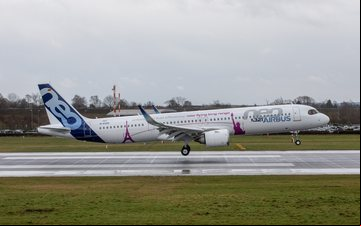 Os aviões serão adaptados para transporte executivo das equipes da NBA e executivos durante a temporada de jogos - Airbus