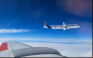A frota de aeronaves comerciais e militares da Airbus é capaz atualmente de voar com uma mistura de 50% de SAF - Airbus/Divulgação