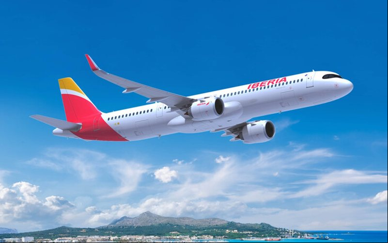 O primeiro voo comercial do A321 de ultralongo alcance da Iberia ligará Madri e Paris - Divulgação