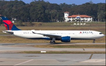 O primeiro voo comercial do Airbus A330-900neo da Delta para o Brasil aconteceu na última quinta-feira (4) - Luís Neves