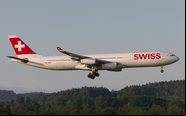 Os voos entre Zurique e Seul serão operados pelo Airbus A340-300 - Swiss International Air Lines/Divulgação