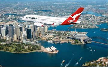 O primeiro voo com estrangeiros foi realizado em um Airbus A380-800 - Divulgação