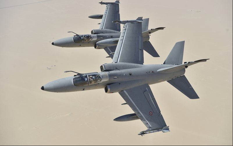 Os caçs italoanos ja foram utiliados em cenários reais de conflito no Afeganistão, Líbia e Sérvia - Aeronautica Militare