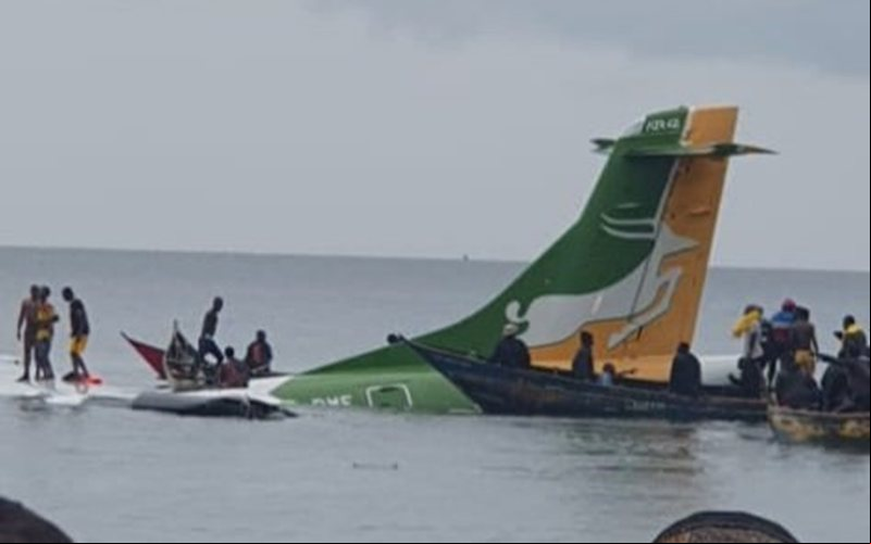 Aeronave fazia voo procedente de maior cidade da Tanzânia com 43 pessoas a bordo - Reprodução/Redes Sociais