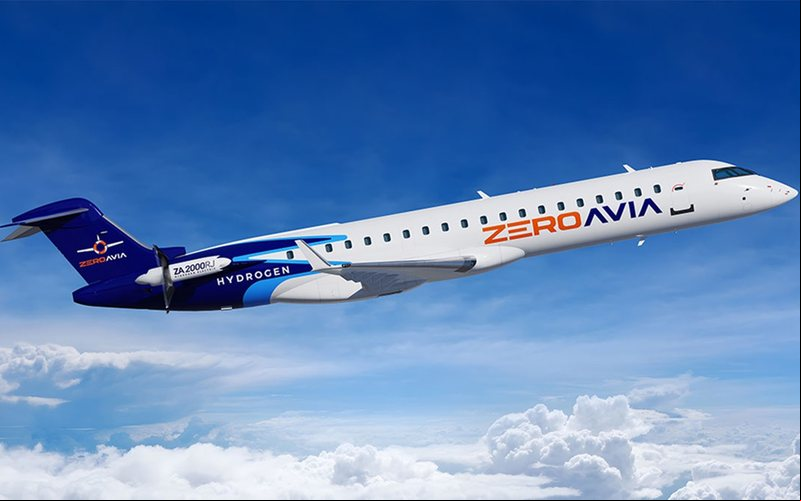 Os motores adquiridos da ZeroAvia usam hidrogênio em células de combustível para gerar eletricidade - Divulgação