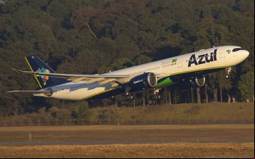 A330-900 é utilizado nos voos entre Campinas e as cidades de Fort Lauderdale e Orlando, na Flórida - Luís Neves