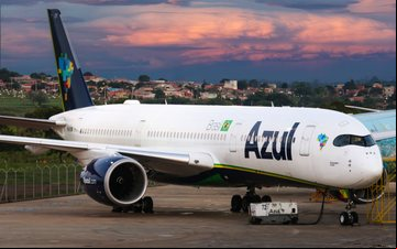 A350-900 no centro de manutenção da companhia no aeroporto de Viracopos, em Campinas - Guilherme Amancio