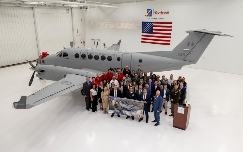 Força Aérea do Peru recebe a primeira de duas aeronaves Beechcraft King Air 360CHW equipadas para evacuação aeromédica em missões especiais - Divulgação
