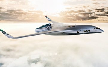 Avião com formato de asa voadora oferece ganhos aerodinâmicos e exige complexo sistema de controle de voo - Divulgação