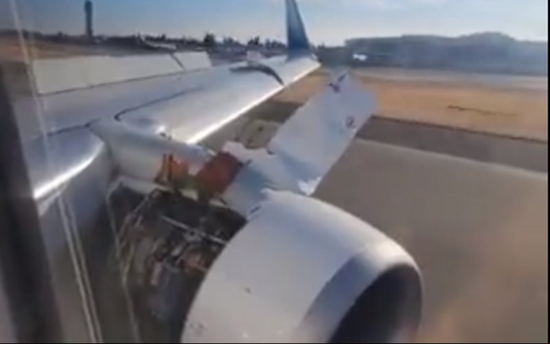 Aeronave seguia de Seattle para San Diego, nos EUA. Não houve feridos - Reprodução/Redes Sociais