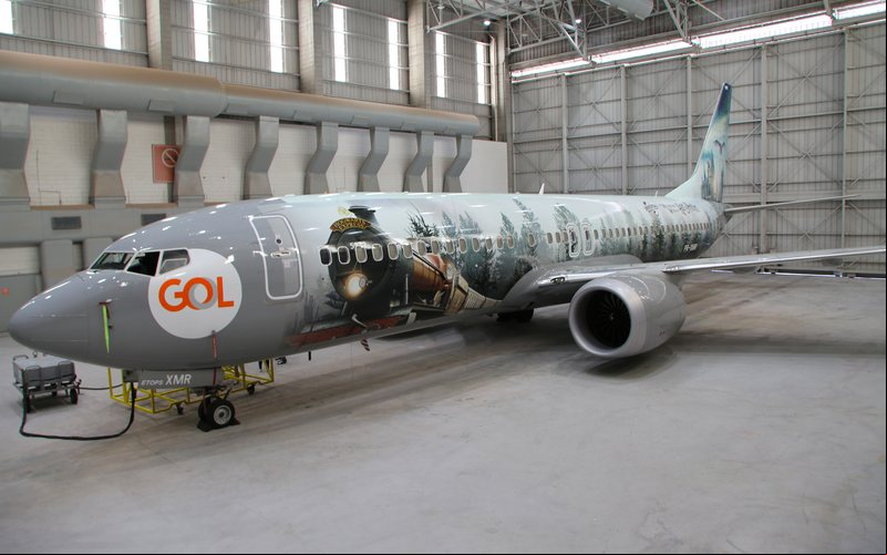 Pintura especial do Harry Potter é fruto de parceria do Universal Orlando Resort e a Gol