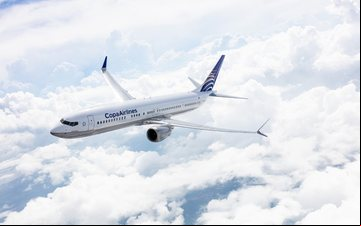 Apenas a Copa Airlines voa com o Boeing 737 MAX 9 para o Brasil - Divulgação.