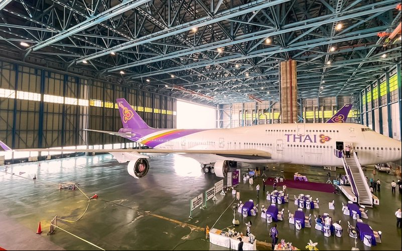 O HS-TGF foi o último avião 747 de ageiros voando pela Thai Airways - Divulgação