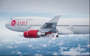 Sistema LauncherOne usa um Boeing 747 customizado como plataforma de lançamento voadora - Virgin Orbit/Divulgação