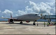 Os voos serão feitos pelo Boeing 777-300ER da Rossiya Airlines, a serviço da Aeroflot - Ministério das Relações Exteriores da Rússia/Twitter