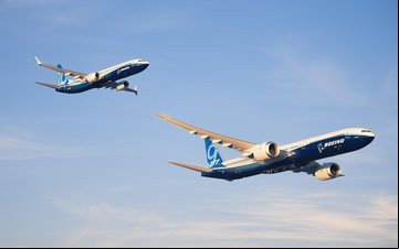 Boeing 737 MAX 10 e o Boeing 777X - Boeing/Divulgação