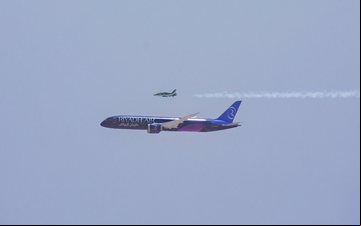 Boeing 787-9 nos céus de Riad - Reprodução
