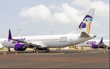 ageiros poderão conectar-se a 11 destinos internacionais via Santo Domingo e Punta Cana com a nova operação da Arajet - Arajet/Divulgação