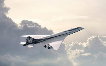 O Boom Overture, primeiro modelo do fabricante, pode transportar até 80 ageiros a uma velocidade Mach 1.7 - Divulgação