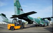 Outras aeronaves como helicópteros H-60L e o KC-390 estão na missão humanitária - FAB