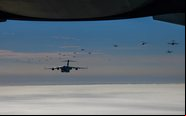 C-17 Globemaster III representam a principal frota de transporte da USAF - Charleston AFB