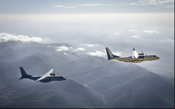 Imagem Multimissão C295 completa os primeiros ensaios de reabastecimento em voo