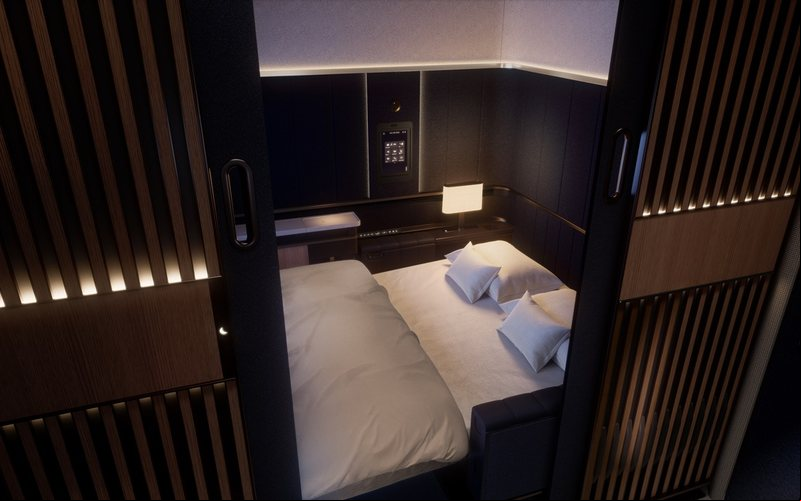 As novas cabines estarão disponíveis no Airbus A350, em voos de longa distância - Lufthansa/Divulgação