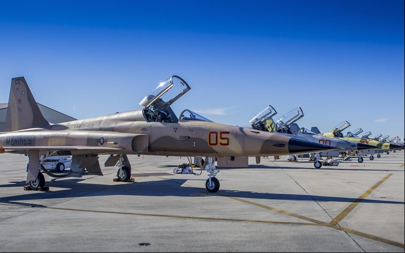 Assim como foi feito no Brasil, os F-5 norte-americanos estão ando por modernização - Us Marines