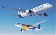 Novos A220 [acima] e o E195-E2 disputam o mercado antes dominados pelos A319 e 737-700