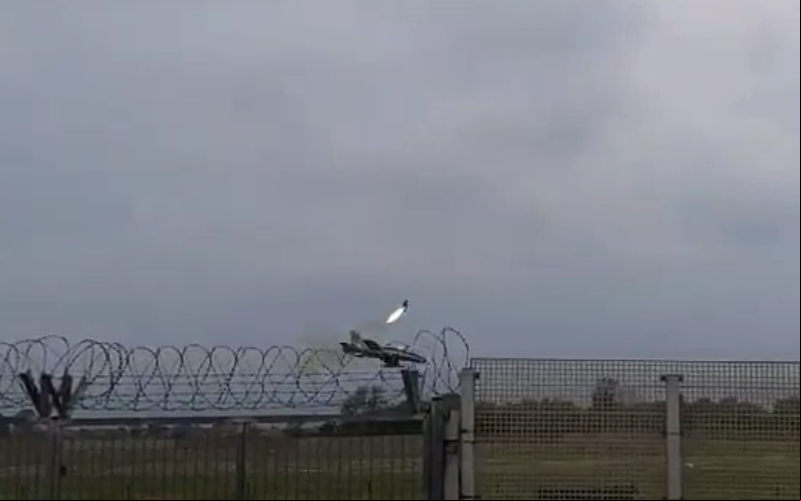 A esquadrilha estava partindo para apresentação em um show aéreo - Captura de vídeo