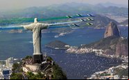 Esquadrilha da Fumaça realizu duas participações especias no dia 7, de mannã em Brasilia e na parte da tarde no Rio - Via Twiiter CMT Baptista Junior