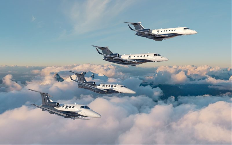 A gratuidade na compensação de carbono será referente a 25 horas de voos - Embraer/Divulgação