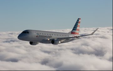O E175 é a principal aeronave regional em operação nos Estados Unidos - Embraer/Divulgação