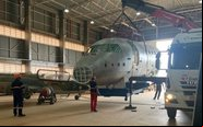 A fuselagem foi doada pelo fabricante brasileiro - EESC-USP