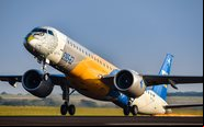 Embraer em testes de velocidade mínima de decolagem (VMU) - Embraer/Davi Branco Filho