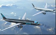Além das atualizações nos aviões comerciais, o fabricante mostrou avanços no conceito de aeronaves sustentáveis Energia - Embraer