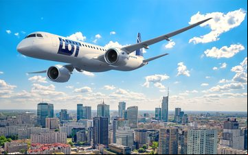 O E2 da LOT Polish Airlines terá capacidade para até 136 ageiros - Embraer