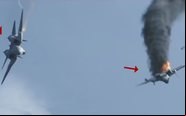 F-14 Tomcat (esquerda) enfrenta e abate um Su-57 em teaser do filme - Reprodução