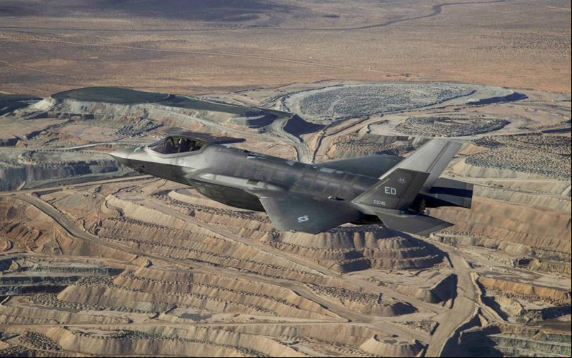 Caça F-35 utilizado no voo é de esquadrão voltado a testes dentro da Usaf - F-35 t Program Office