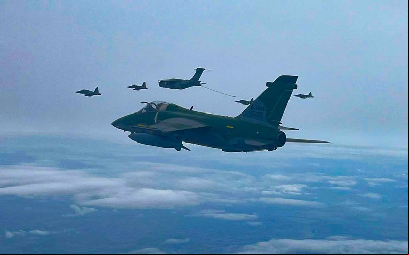 Caças participantes são sediados em bases no sul e sudeste do Brasil - FAB