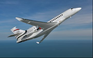 Falcon 8X é a evolução da consagrada família de jatos de negócios da Dassault Aviation