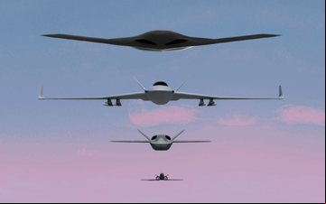 Evolution [no topo] pode ainda oferecer capacidade de bombardeiro e superioridade aérea - Divulgação